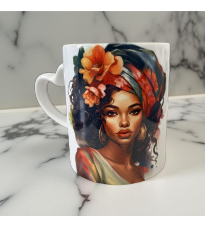 mug lady flower